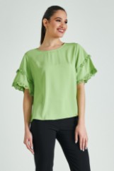 Picture of Ruffled satin blouse