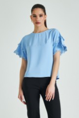 Picture of Ruffled satin blouse