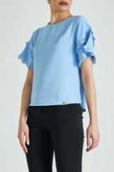 Picture of Ruffled satin blouse