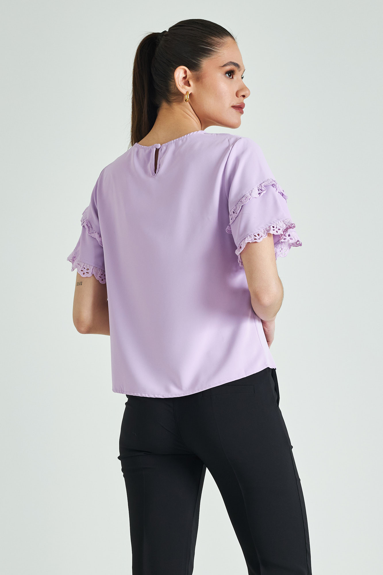 Picture of Ruffled satin blouse