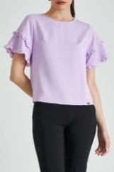 Picture of Ruffled satin blouse