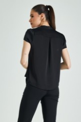 Picture of Satin blouse with V neckline