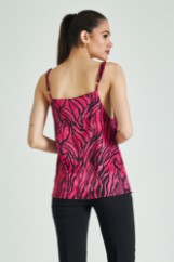 Picture of Satin animal print blouse