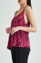 Picture of Satin animal print blouse