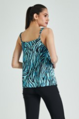 Picture of Satin animal print blouse