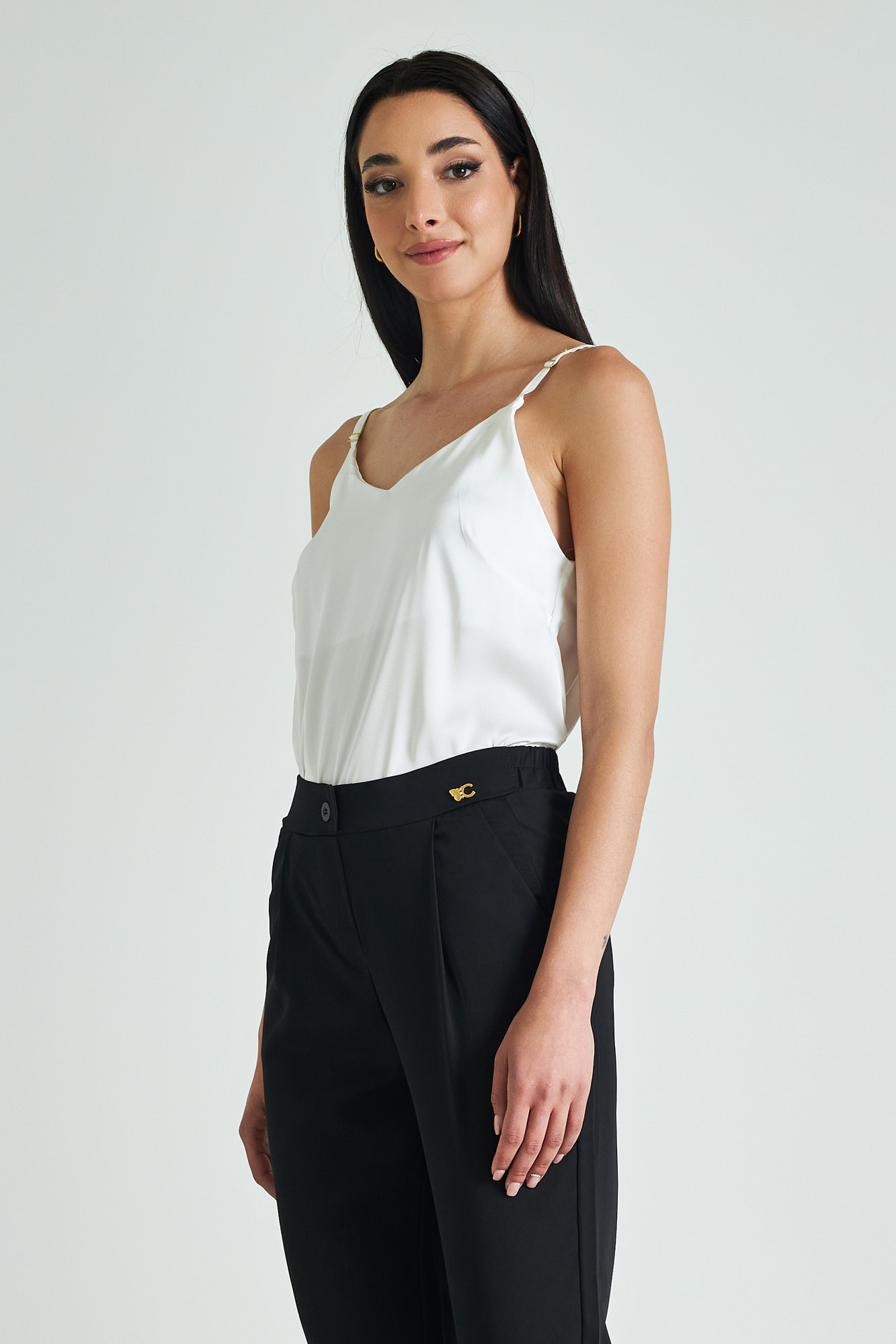 Εικόνα της Παντελόνι υφασμάτινο comfort με πιέτες