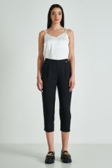 Εικόνα της Παντελόνι υφασμάτινο comfort με πιέτες