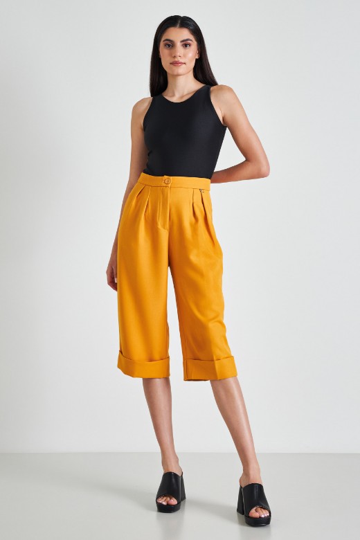 Picture of Pleated zip culotte pants