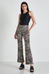 Picture of Flared animal print trousers