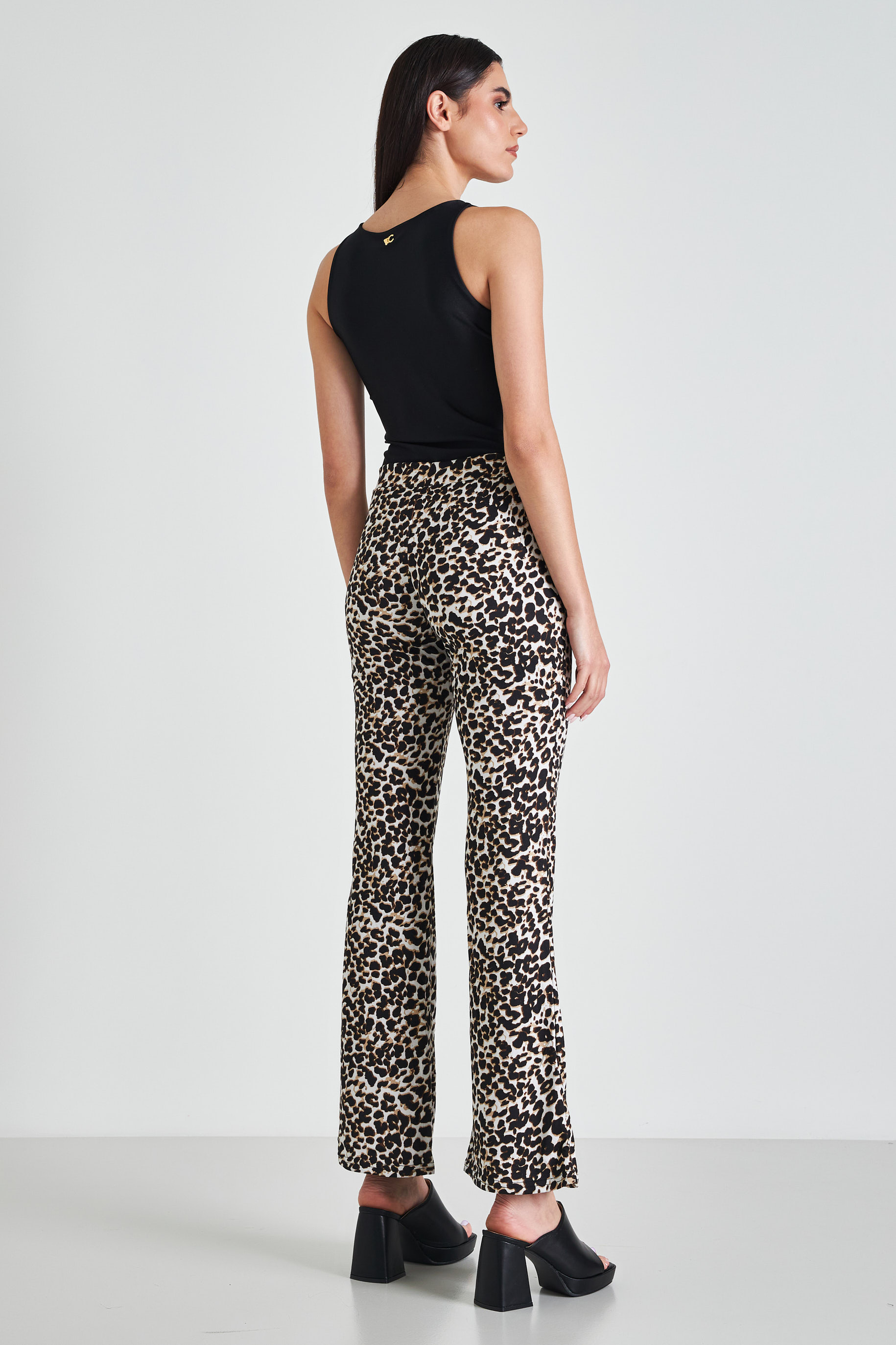 Picture of Flared animal print trousers