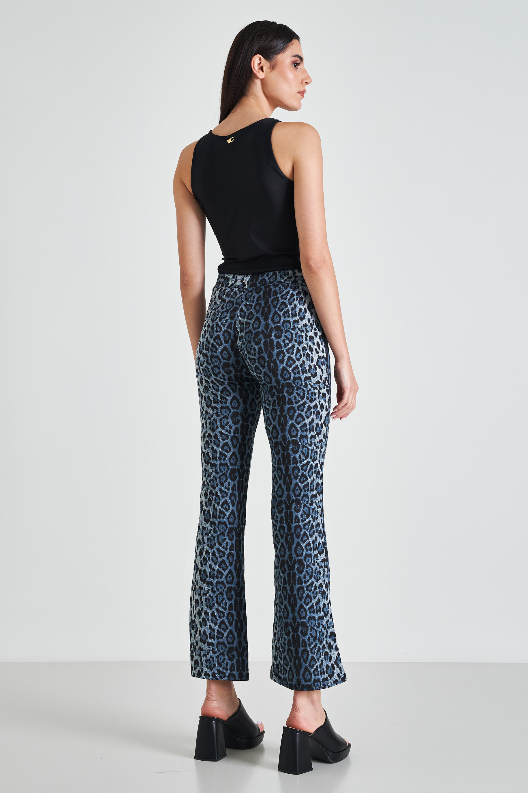 Picture of Flared animal print trousers