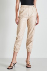 Picture of Faux leather cargo pants