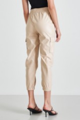 Picture of Faux leather cargo pants