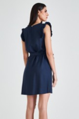 Picture of Shoulder ruffled dress