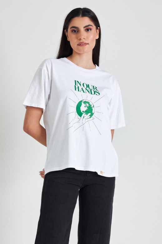 Εικόνα της T-shirt τύπωμα γη