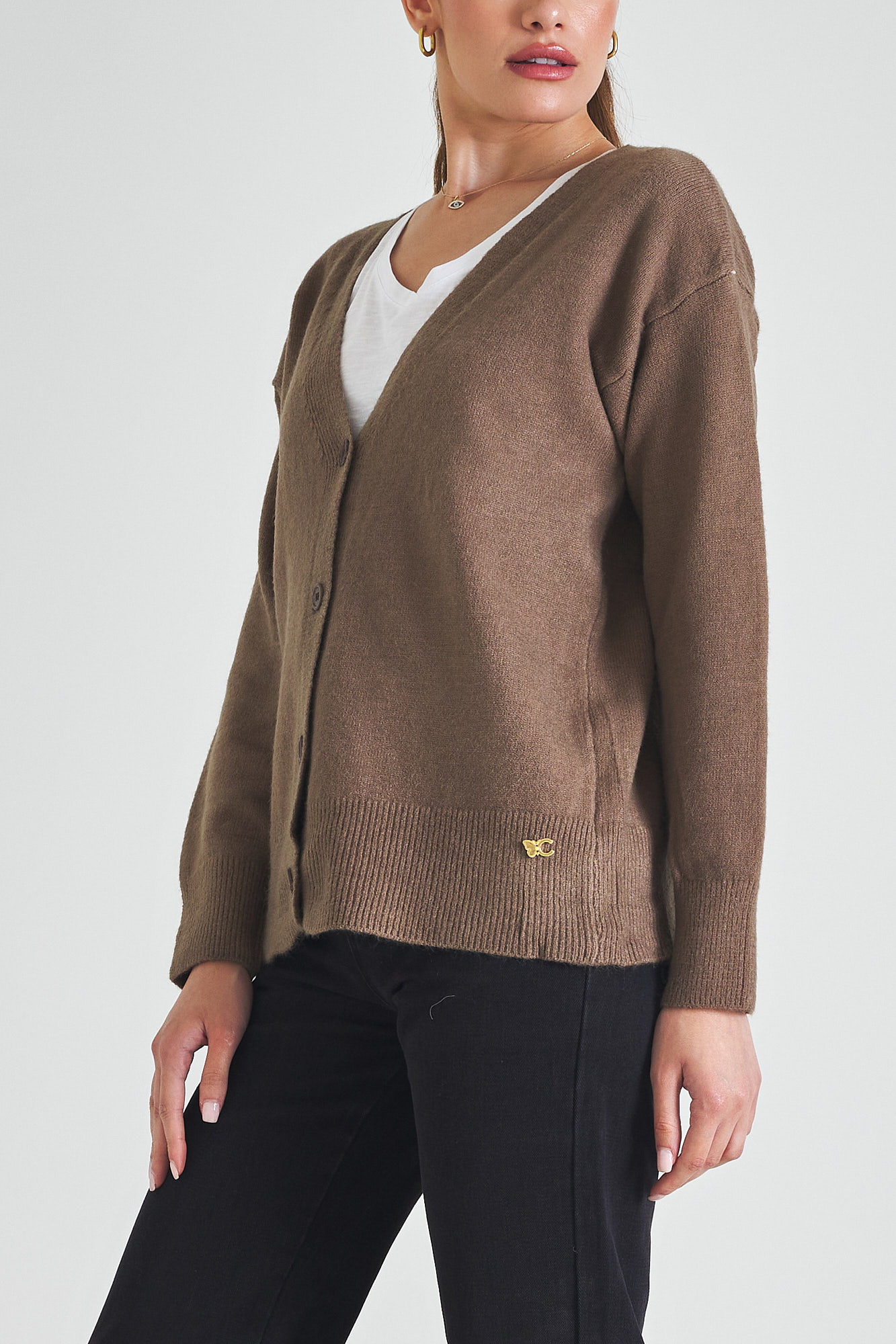 Picture of Knitted V neckline jacket