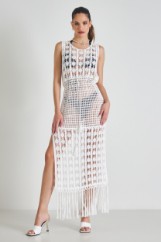 Picture of Knitted dress with fringes