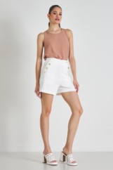 Picture of Highwaisted tailored shorts with buttons