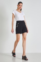 Picture of Highwaisted tailored shorts with buttons