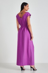 Picture of Belted maxi split dress