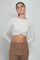 Picture of Cropped sweater with knot