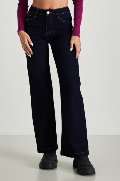 Picture of Wide leg dark jeans