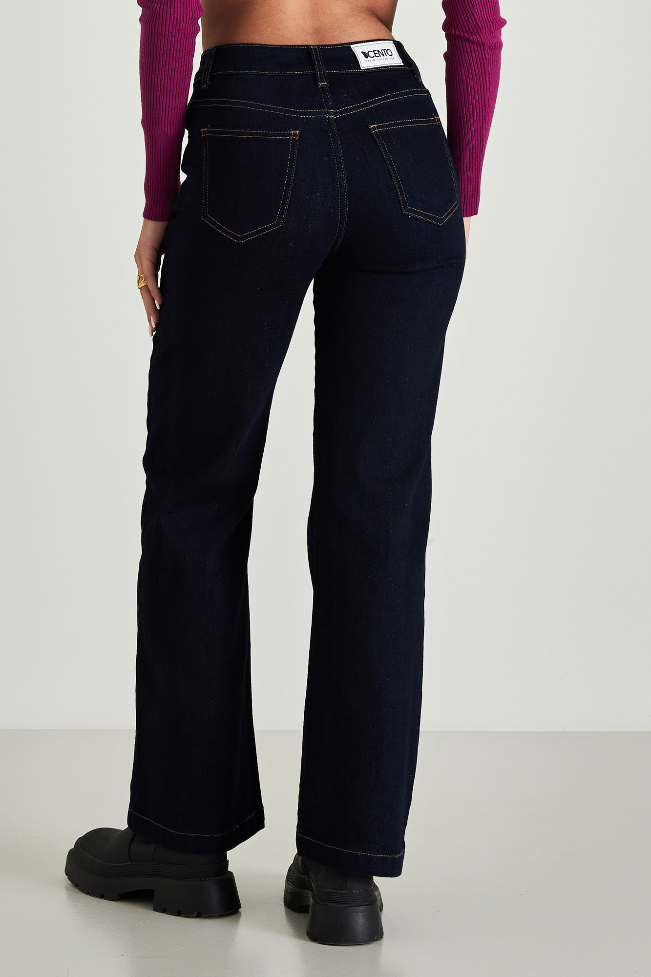 Εικόνα της Τζιν παντελόνι wide leg