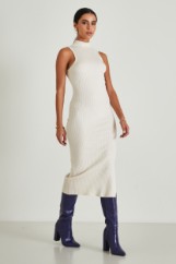Picture of Ribbed dress with split