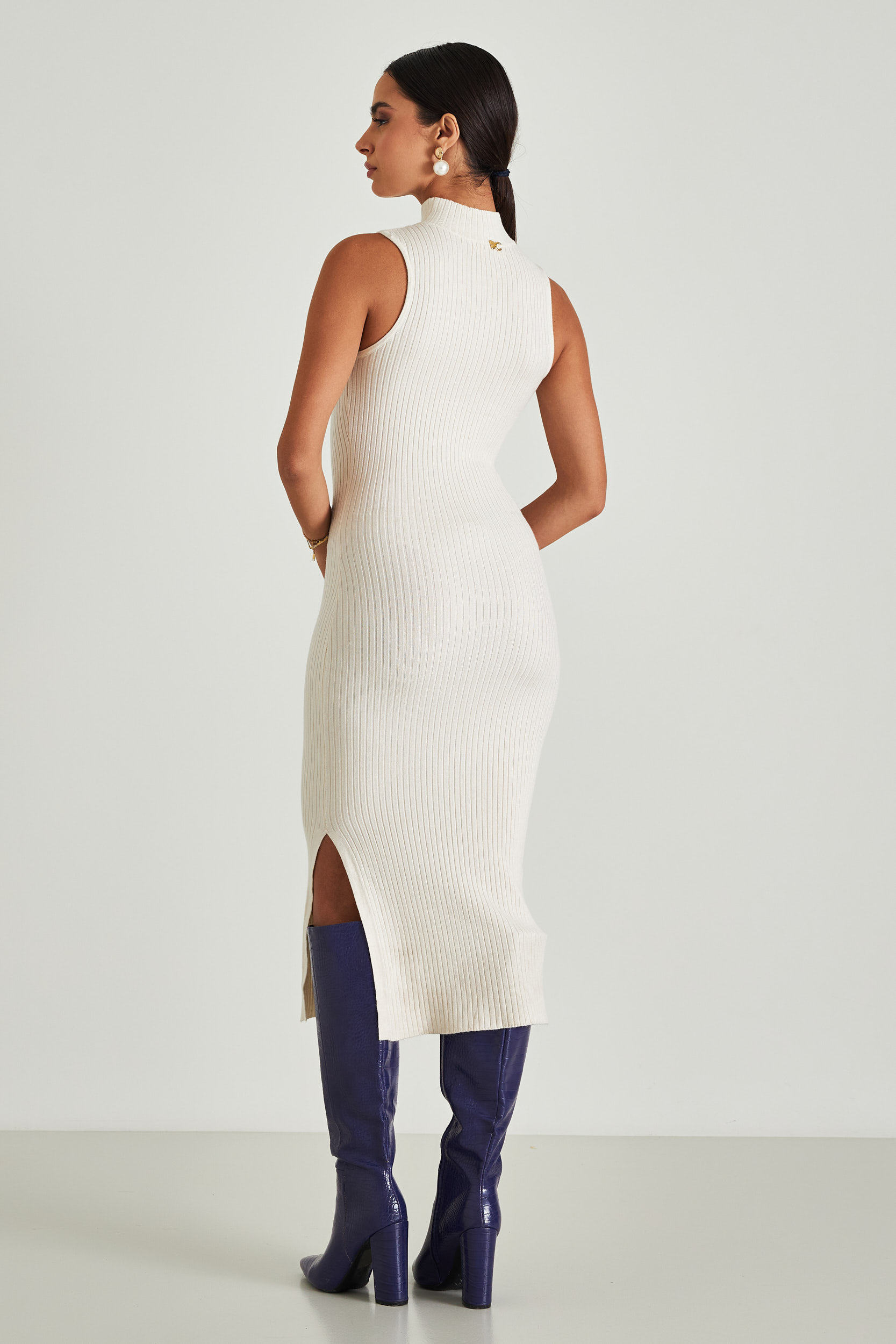 Picture of Ribbed dress with split