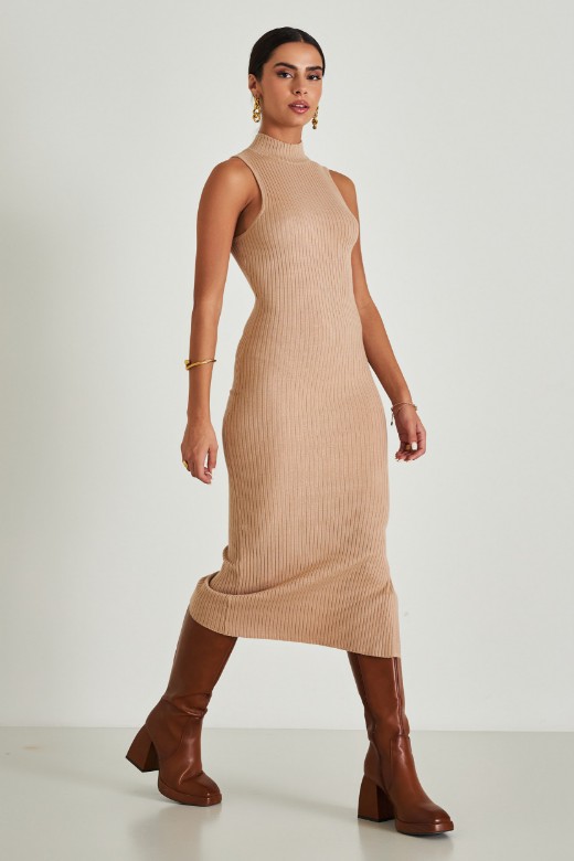 Picture of Ribbed dress with split