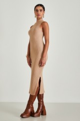 Picture of Ribbed dress with split