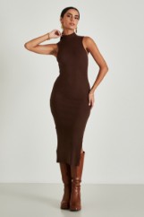 Picture of Ribbed dress with split