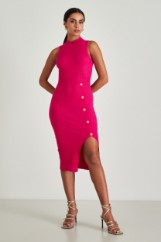 Picture of Ribbed dress with gold buttons