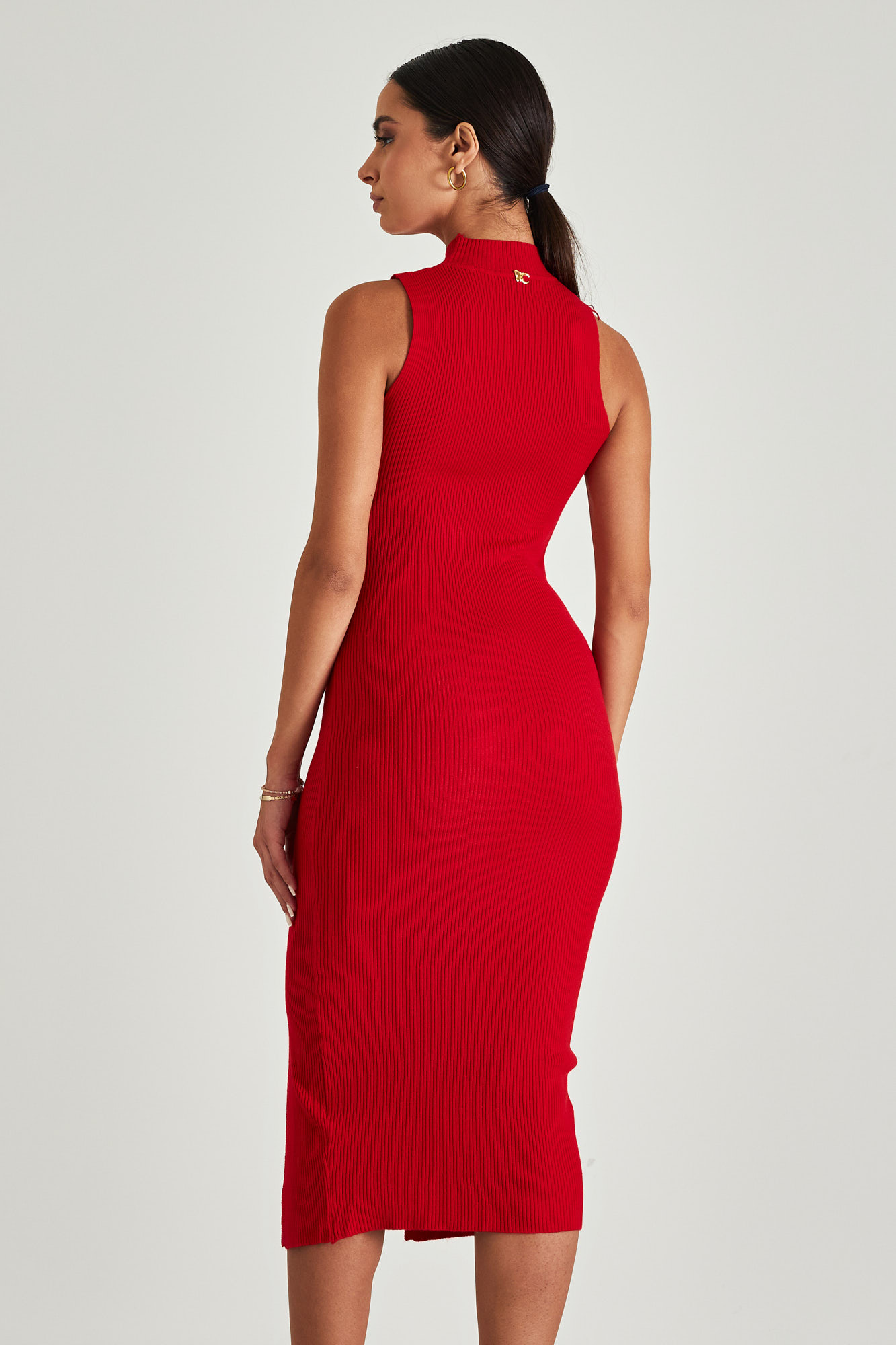 Picture of Ribbed dress with gold buttons