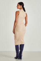 Picture of Ribbed dress with gold buttons