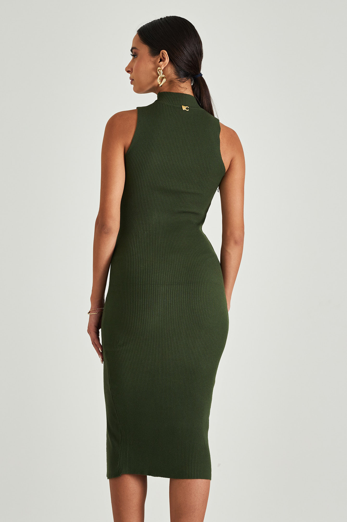 Picture of Ribbed dress with gold buttons