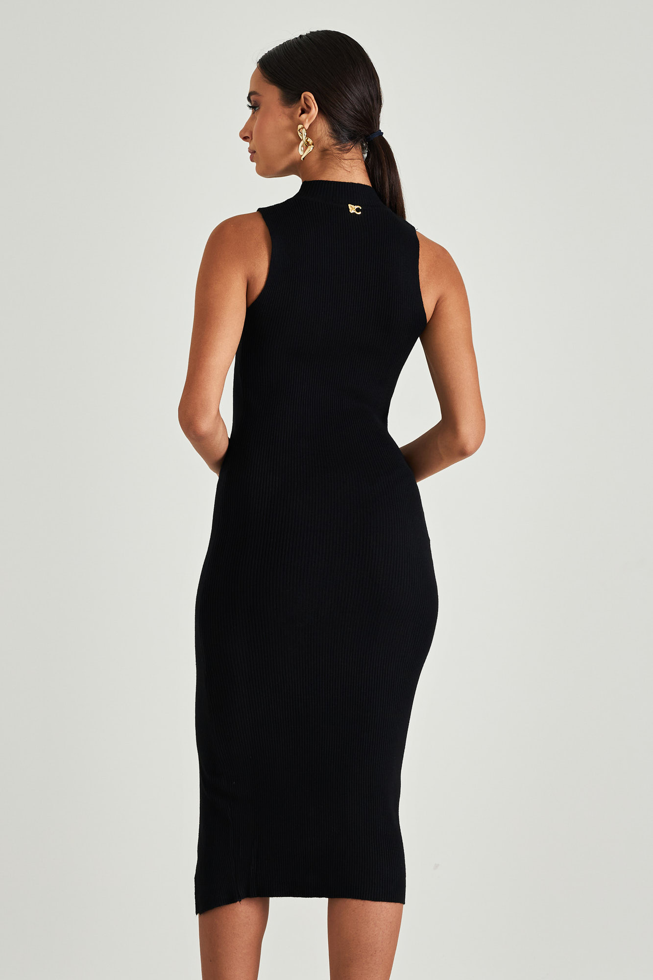 Picture of Ribbed dress with gold buttons
