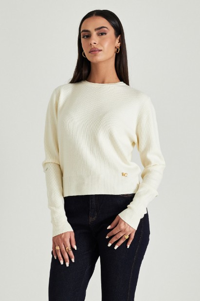 Picture of Ribbed sweater with waistband