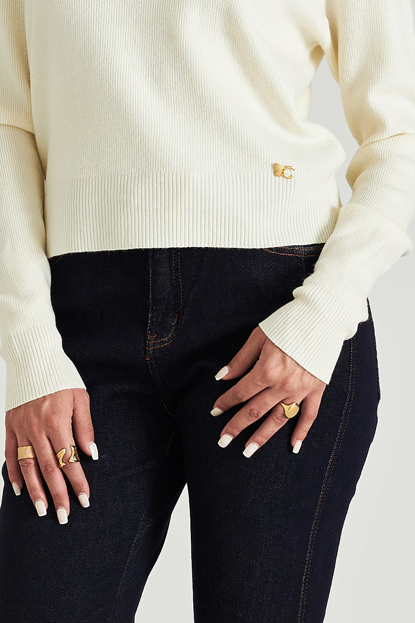 Picture of Ribbed sweater with waistband