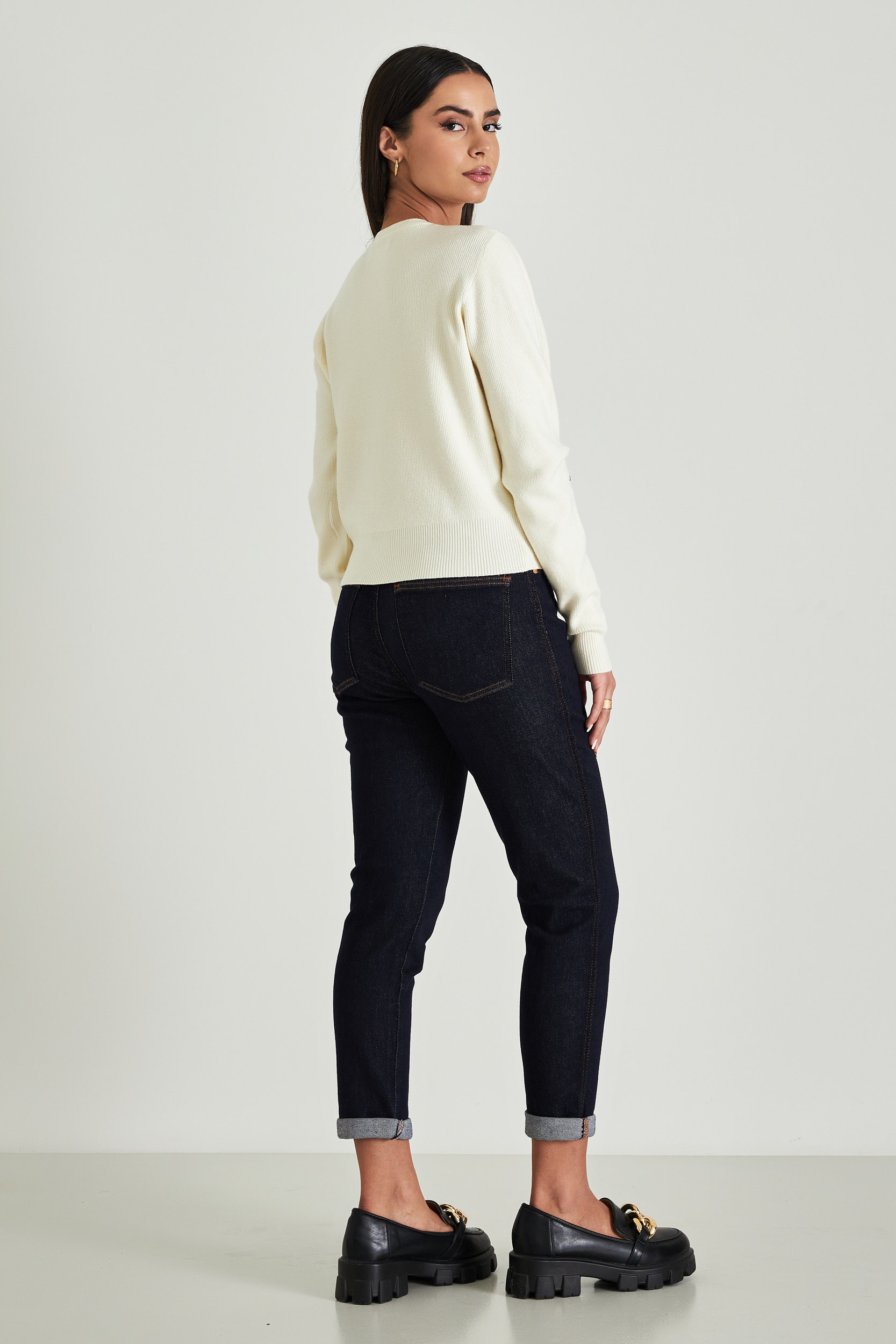 Picture of Ribbed sweater with waistband