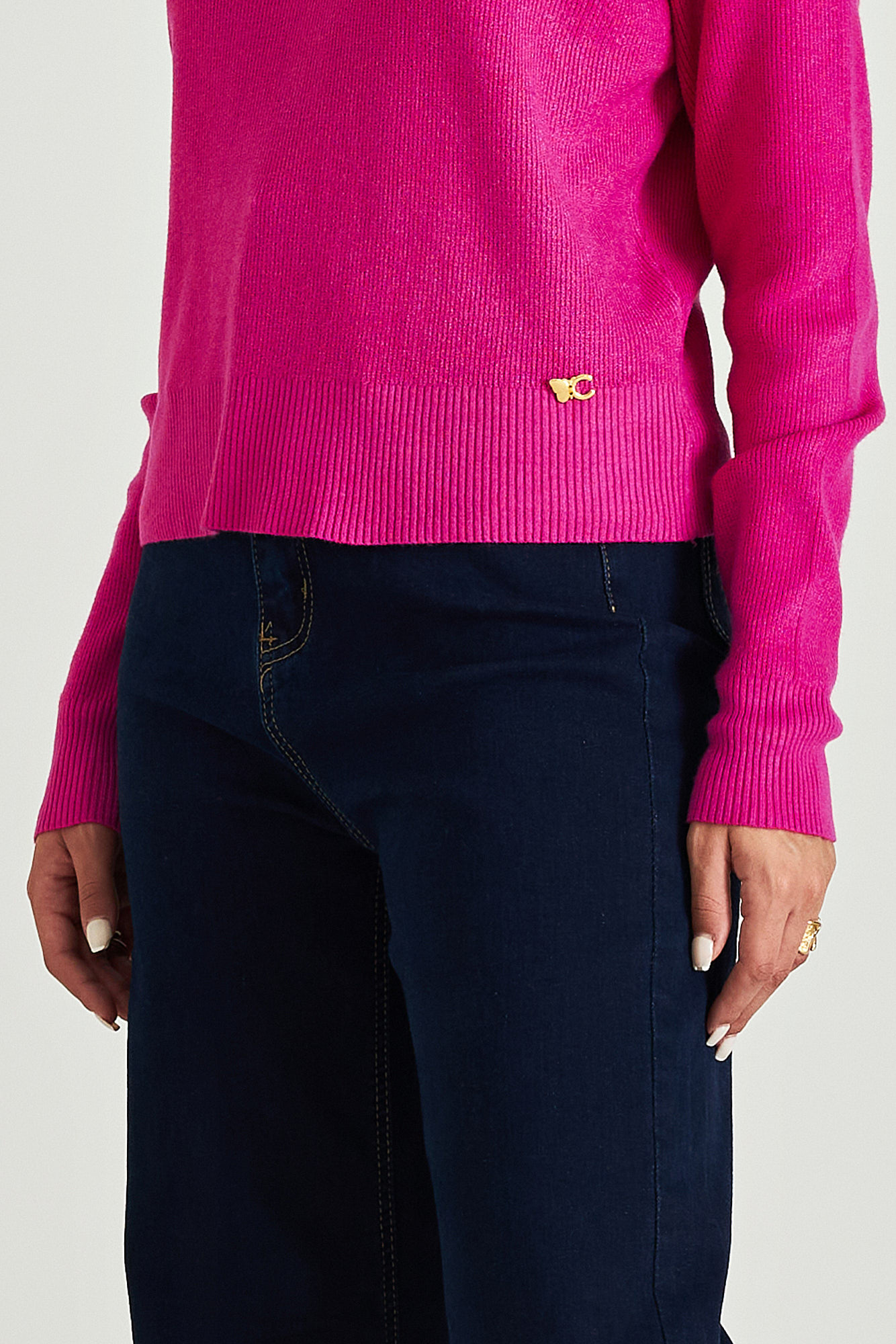 Picture of Ribbed sweater with waistband