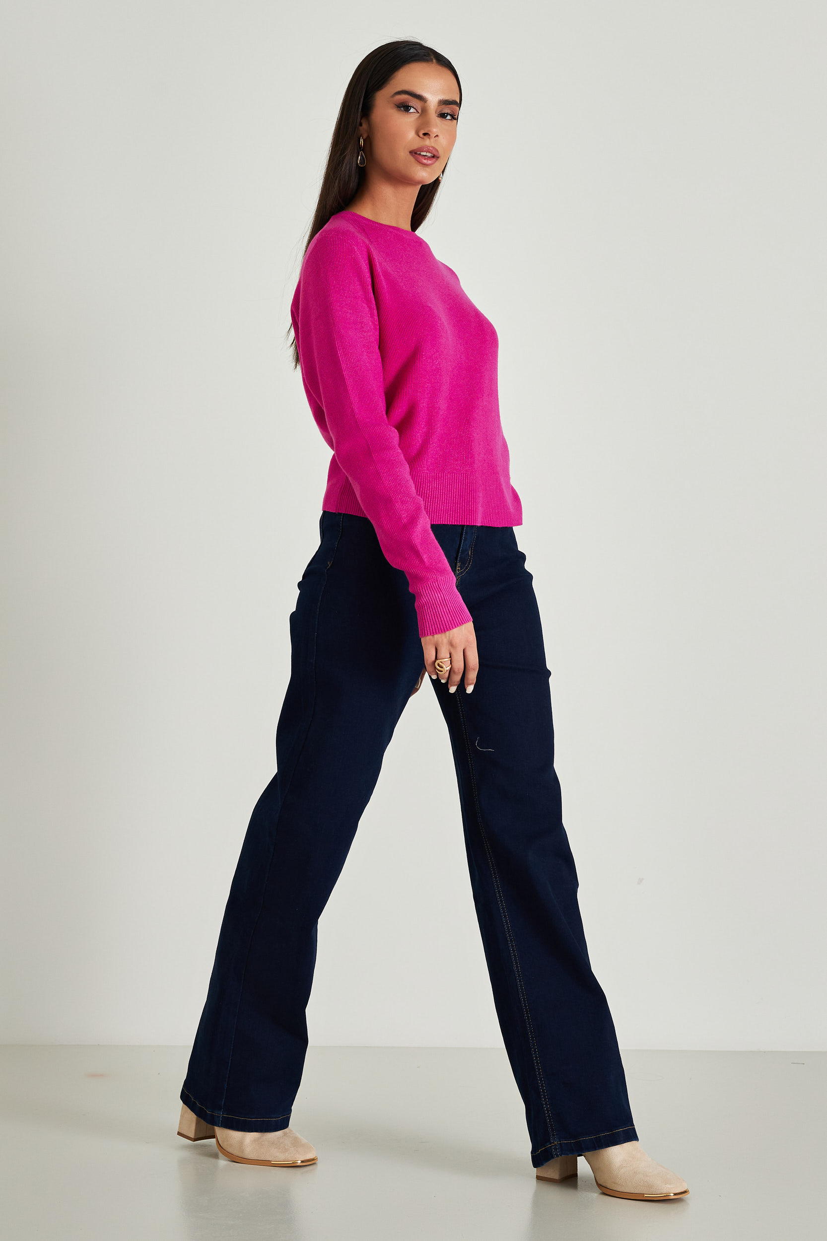 Picture of Ribbed sweater with waistband