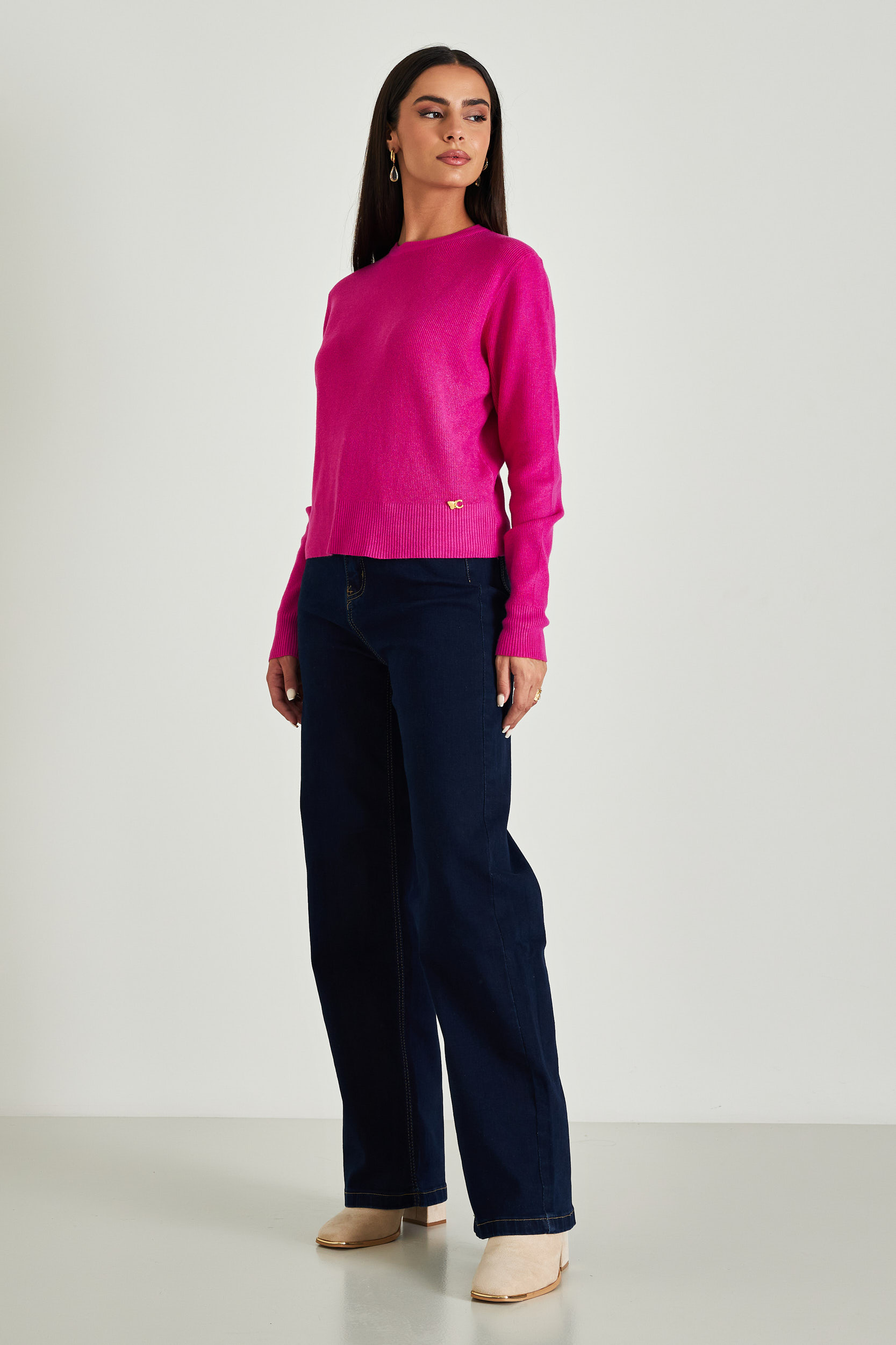 Picture of Ribbed sweater with waistband