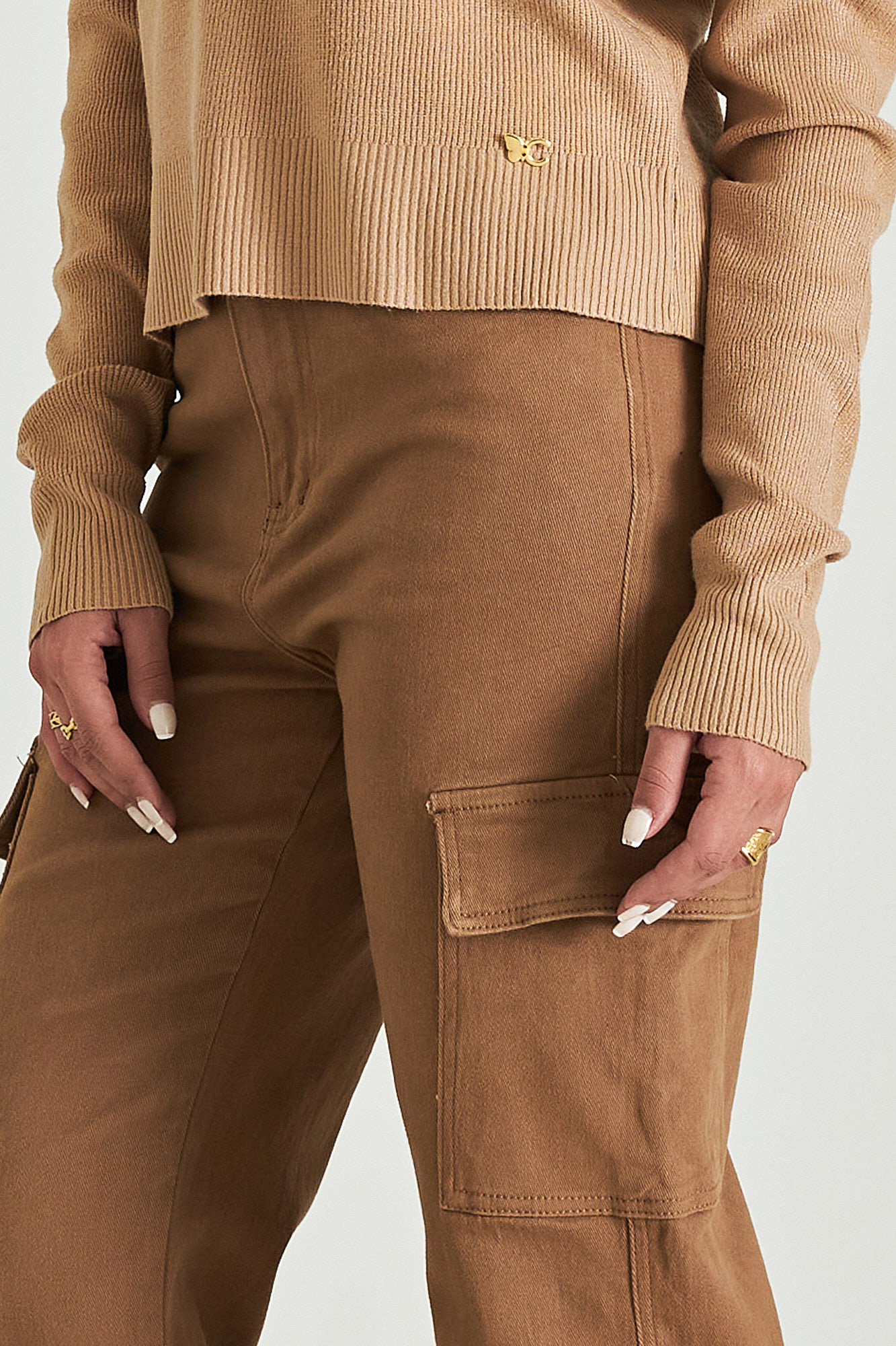 Picture of Ribbed sweater with waistband