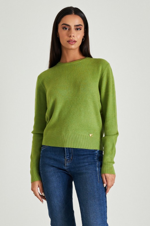 Picture of Ribbed sweater with waistband
