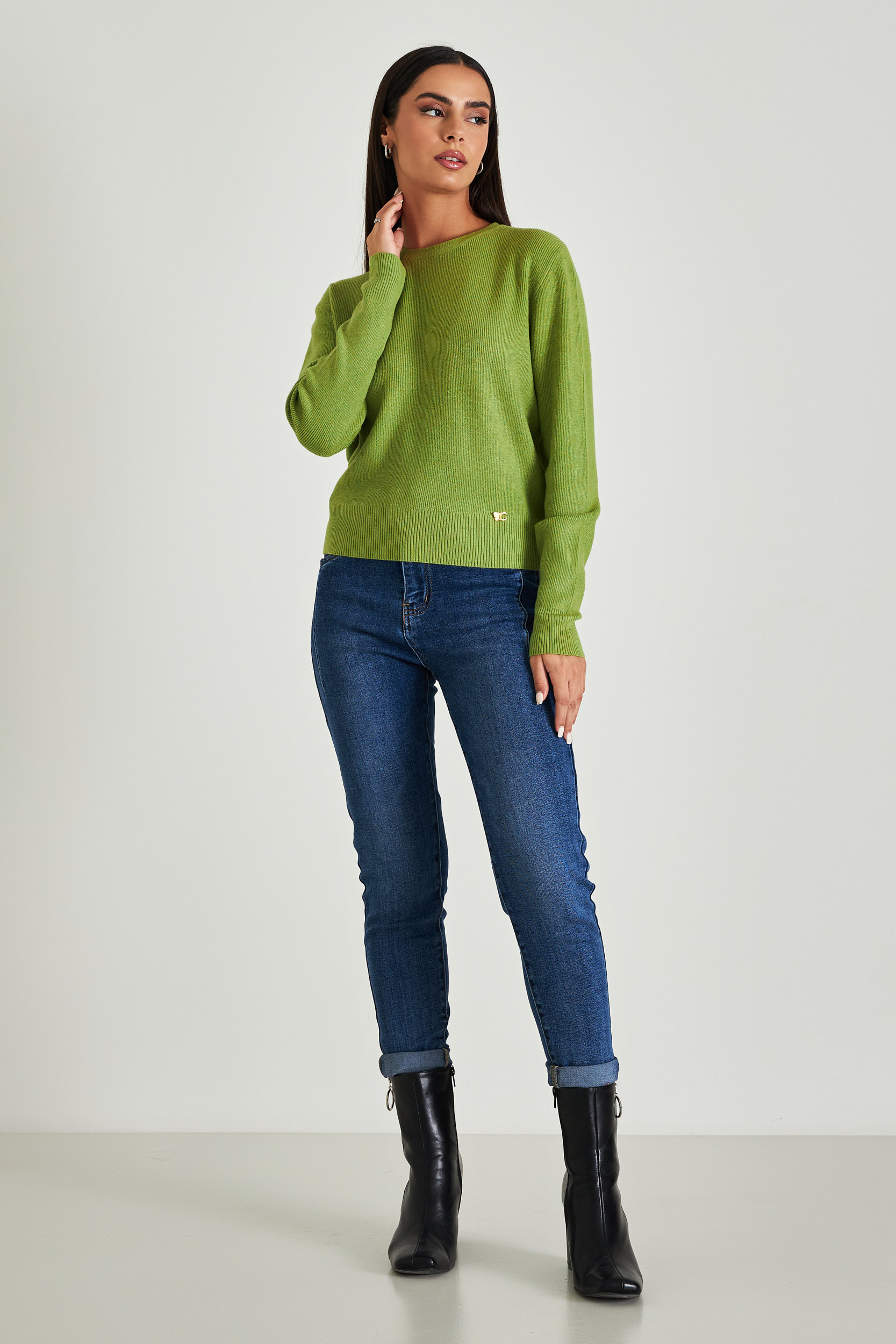 Picture of Ribbed sweater with waistband