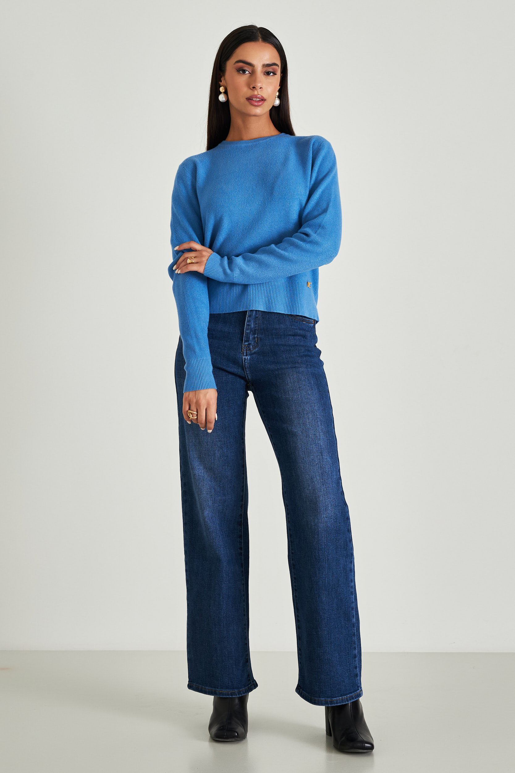 Picture of Ribbed sweater with waistband
