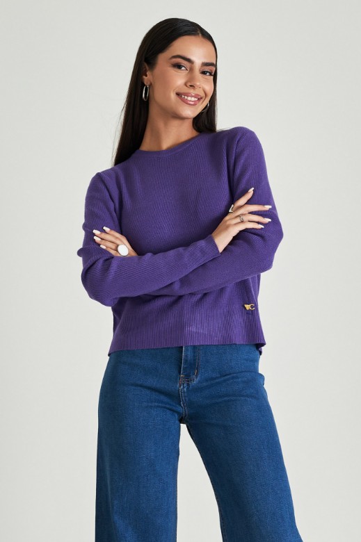 Picture of Ribbed sweater with waistband