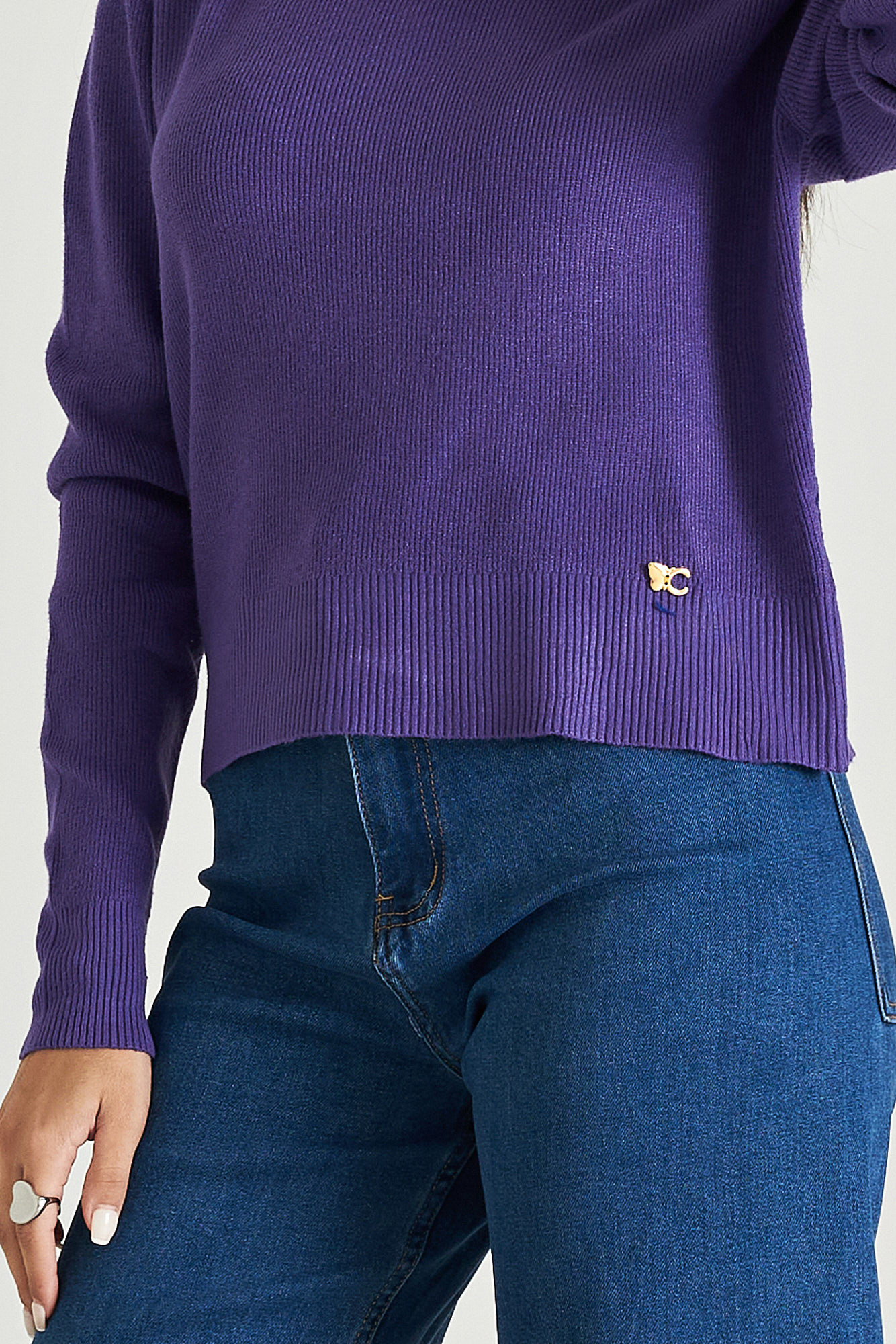Picture of Ribbed sweater with waistband