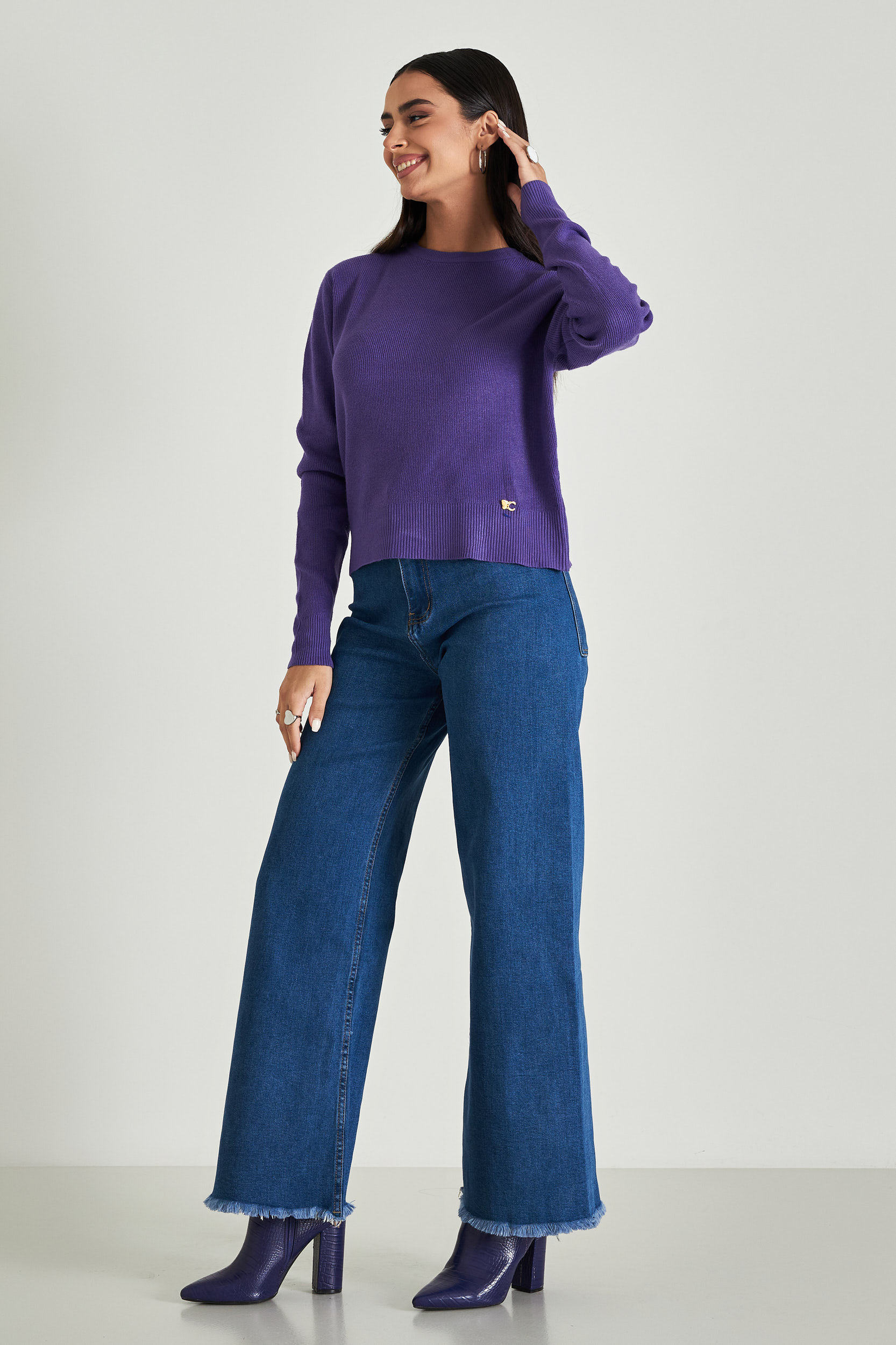Picture of Ribbed sweater with waistband
